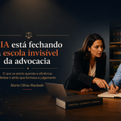 A IA está fechando a escola invisível da advocacia — capa do artigo de Maria Olívia Machado